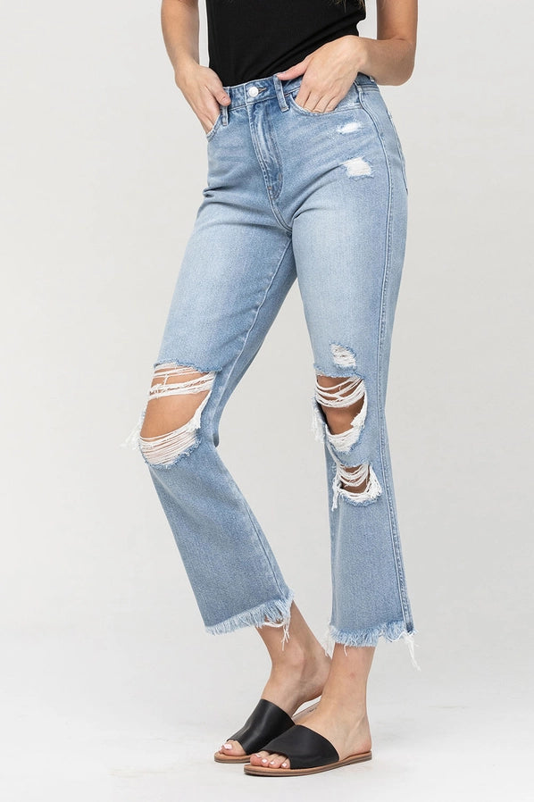 Flying Monkey Distressed Relaxed Straight Jean