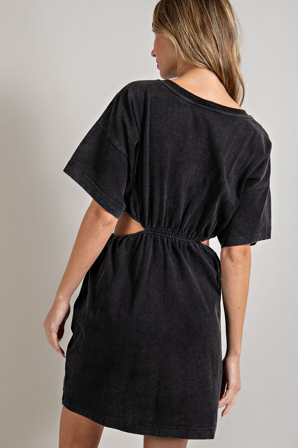 Mineral Wash Cut Out Dress