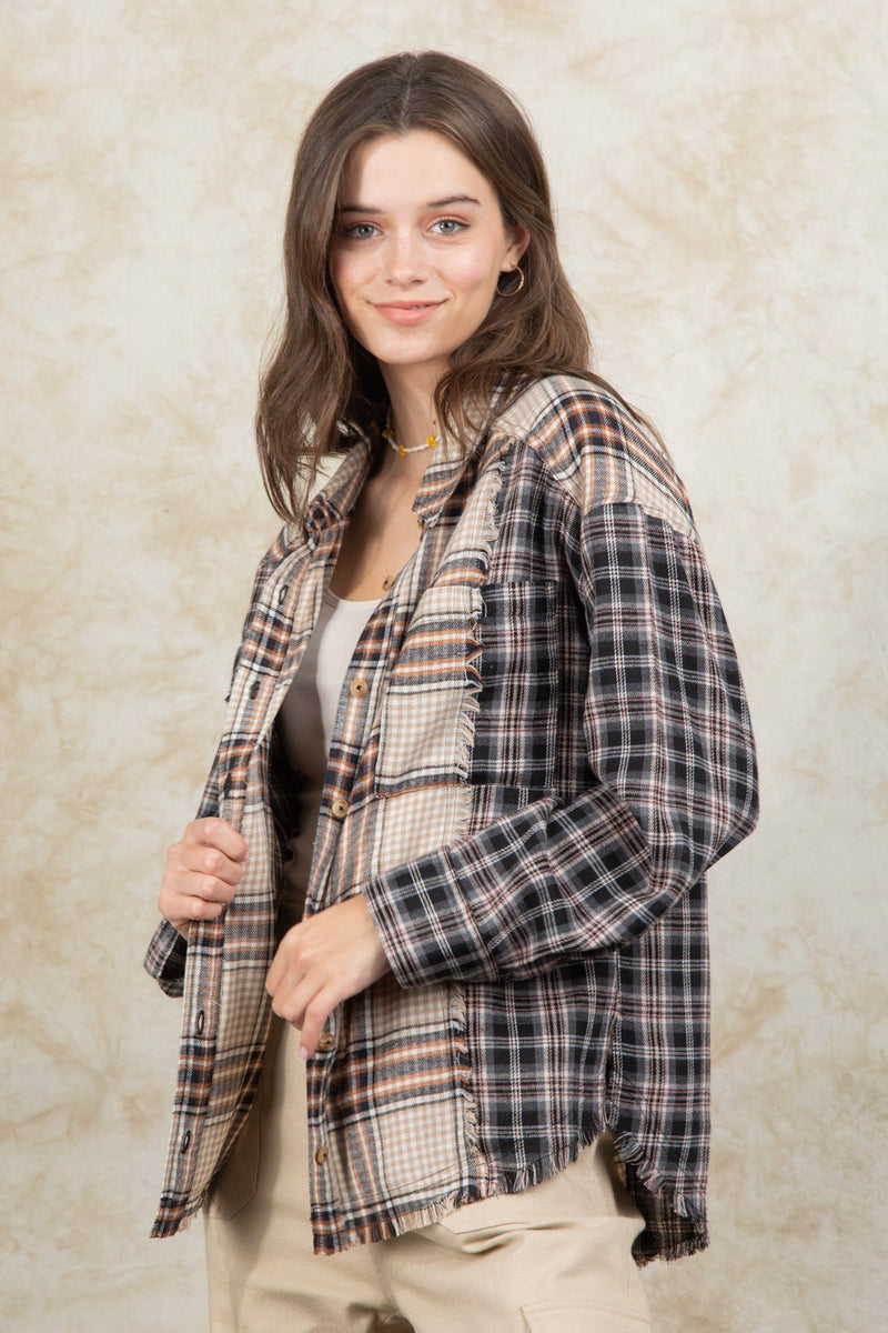 A Statement Contrast Flannel