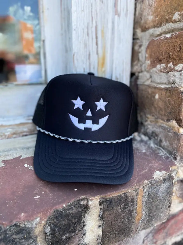 Pumpkin Smiley Trucker Hat