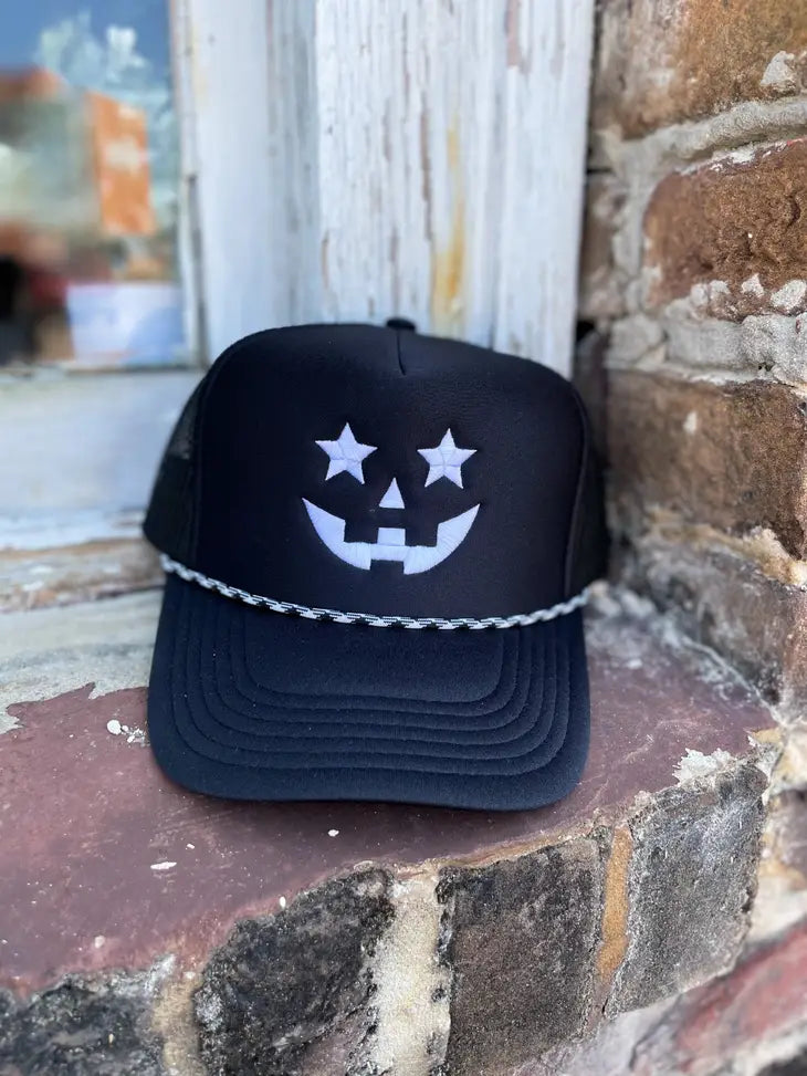 Pumpkin Smiley Trucker Hat
