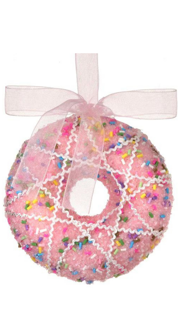 4" Doughnut W/Icing And Sprinkles Ornament