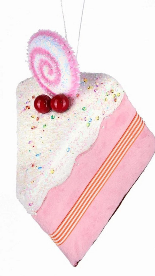 6" Sprinkles Cake Slice Ornament