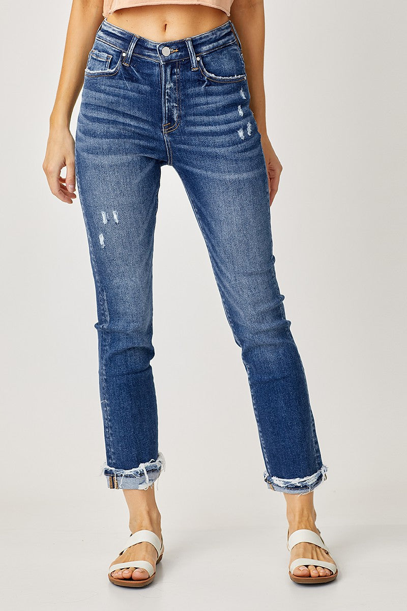 Risen Mid-Risen Cuff Straight Jean